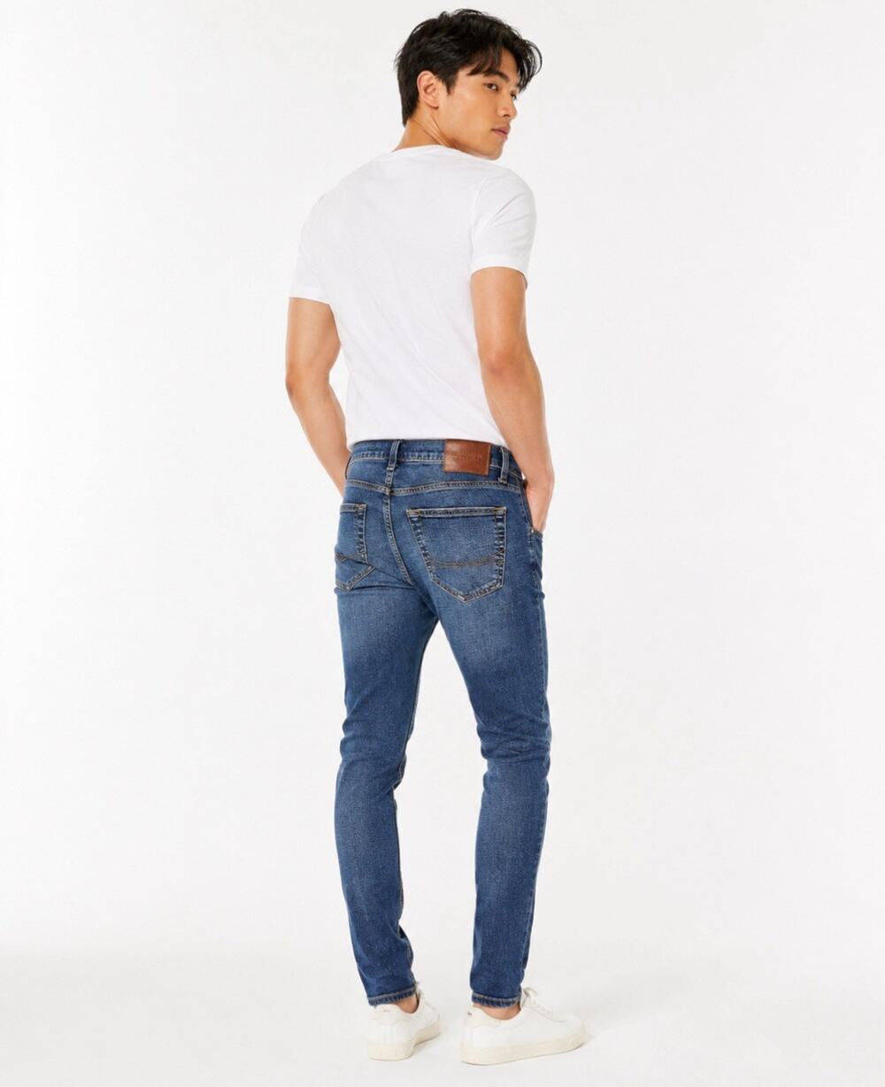 Y2K Hollister Men's Athletic Skinny Jeans Size 26/32 Medium Wash Denim